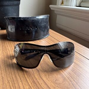 Chanel Vintage Swarovski Crystal Camelia Sunglasses